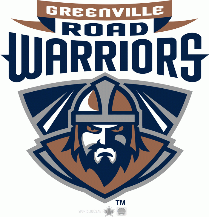 greenville road warriors 2010-pres primary logo iron on heat transfer